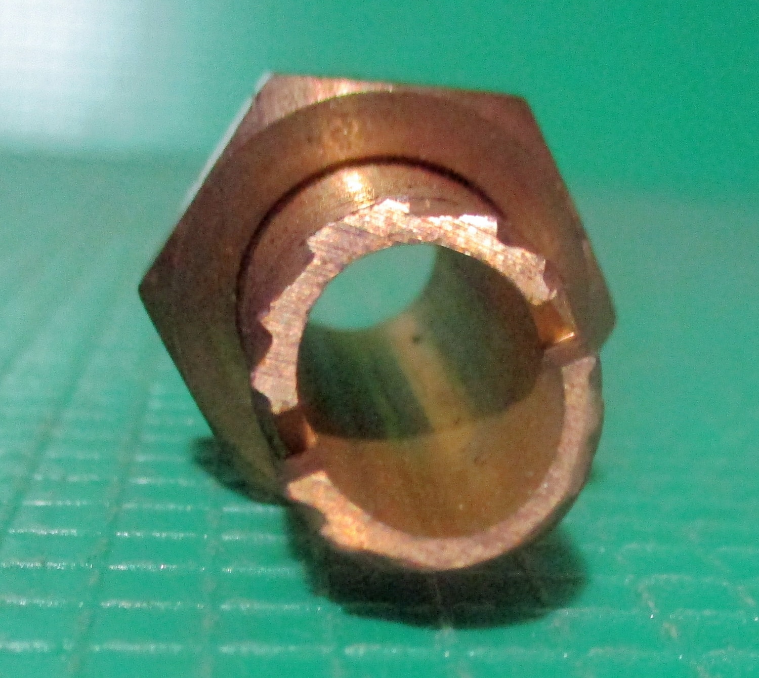 Brass Connector, NPT 7/16"OD, 1 1/4"L 5 Brass Connector, NPT 7/16"OD, 1 1/4"L