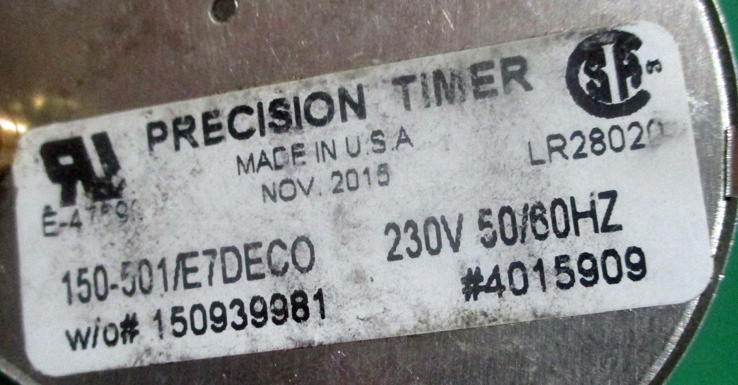 Motor, Cam Timer for Deco Matic III Control 7 close up