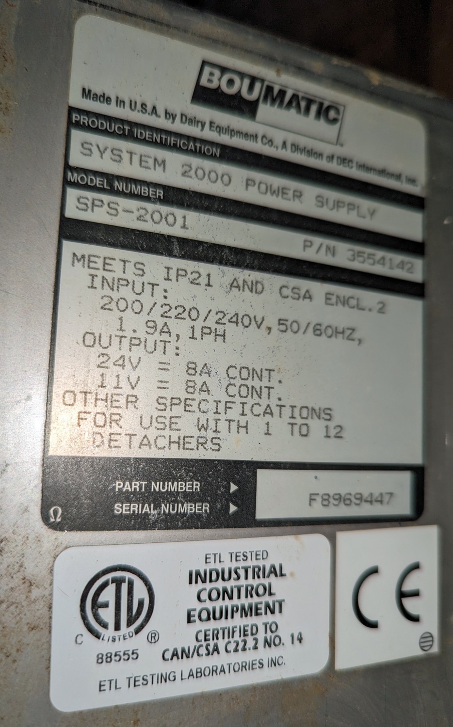 Power Supply, 12 Unit System 2000, 220 &Amp;Gt; 24V/11V - Image 12