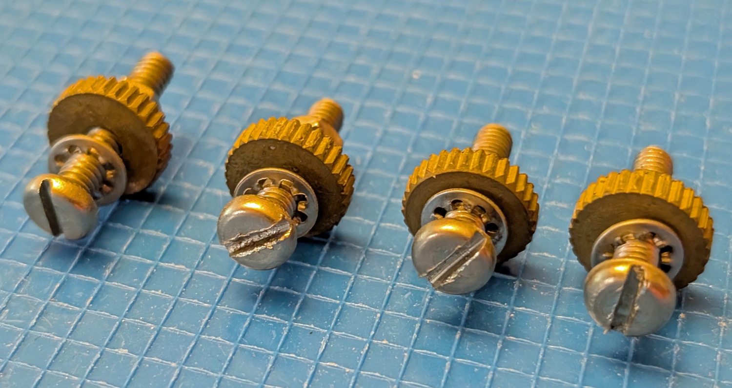 Screws, Washers, Nuts & Brass Collar for Activator, Pkg/4 4 close up