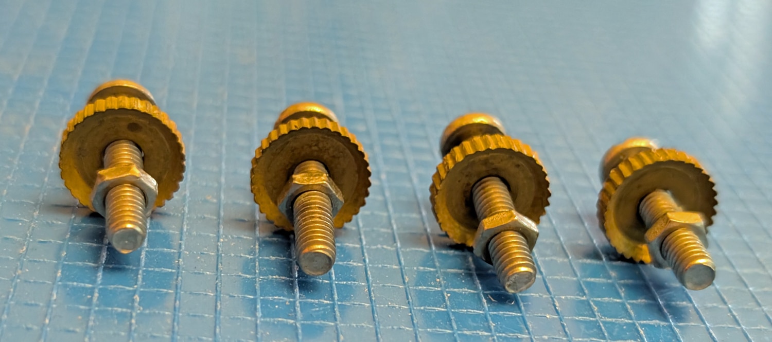 Screws, Washers, Nuts & Brass Collar for Activator, Pkg/4 5 close up