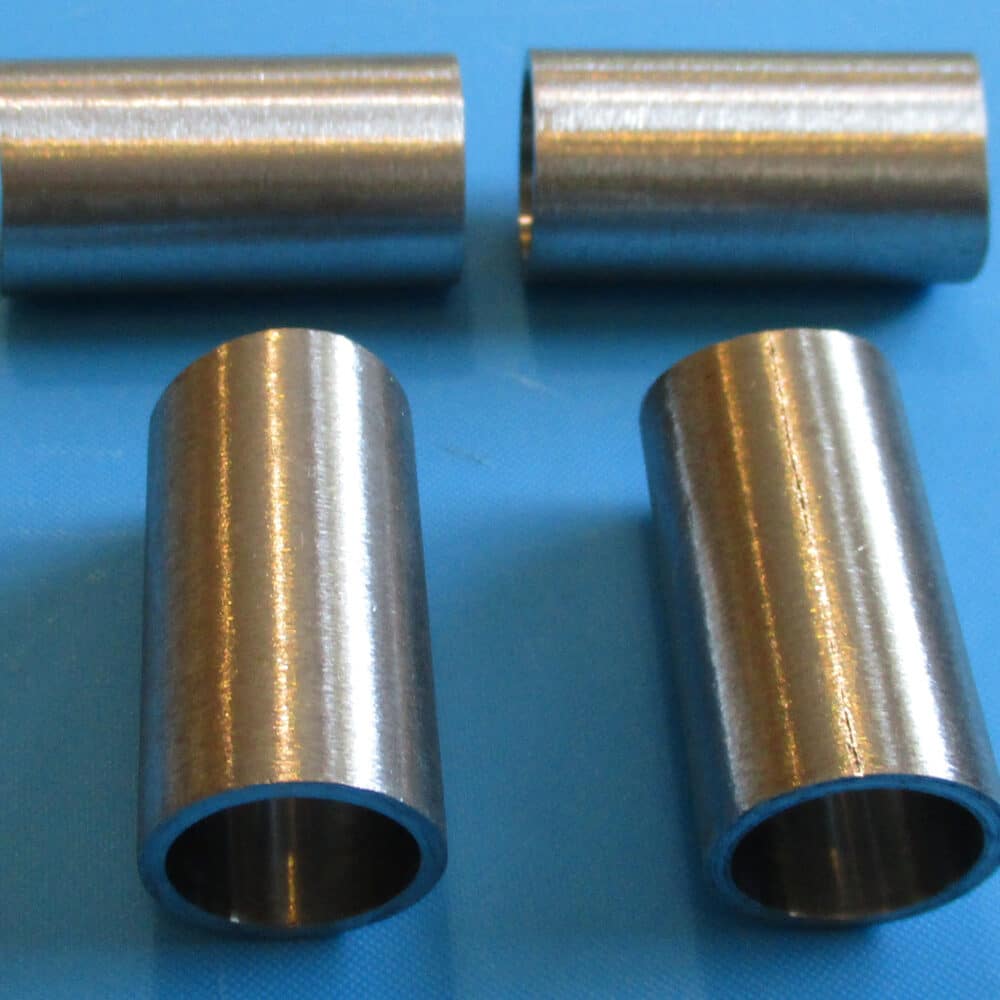   Straight SS Inlet, 1 1/4"L, 9/16"ID, Pkg/4