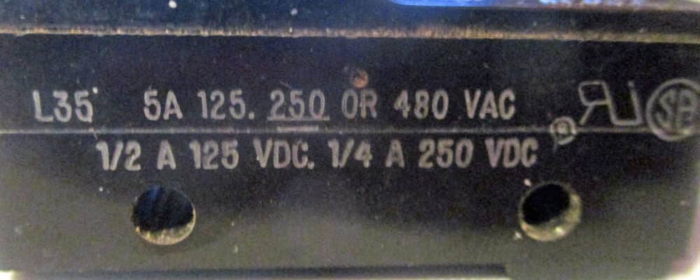 Switch, Pulsator w/Roller, 5AMP 9 close up