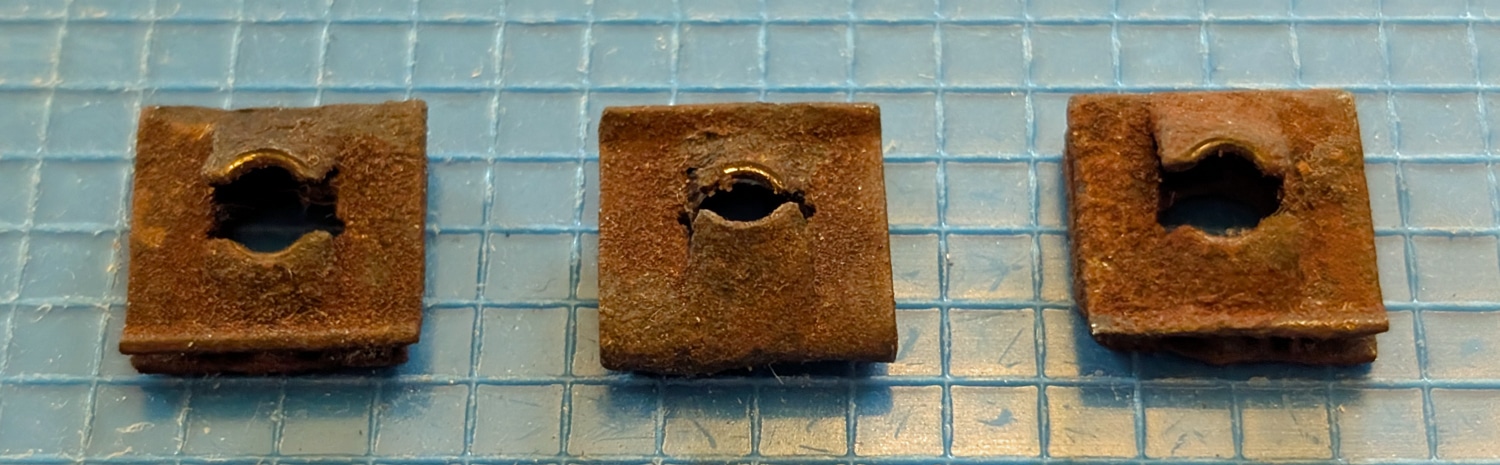 Speed Nut, 1/2" Sq., 1/4" ID, Pkg/3