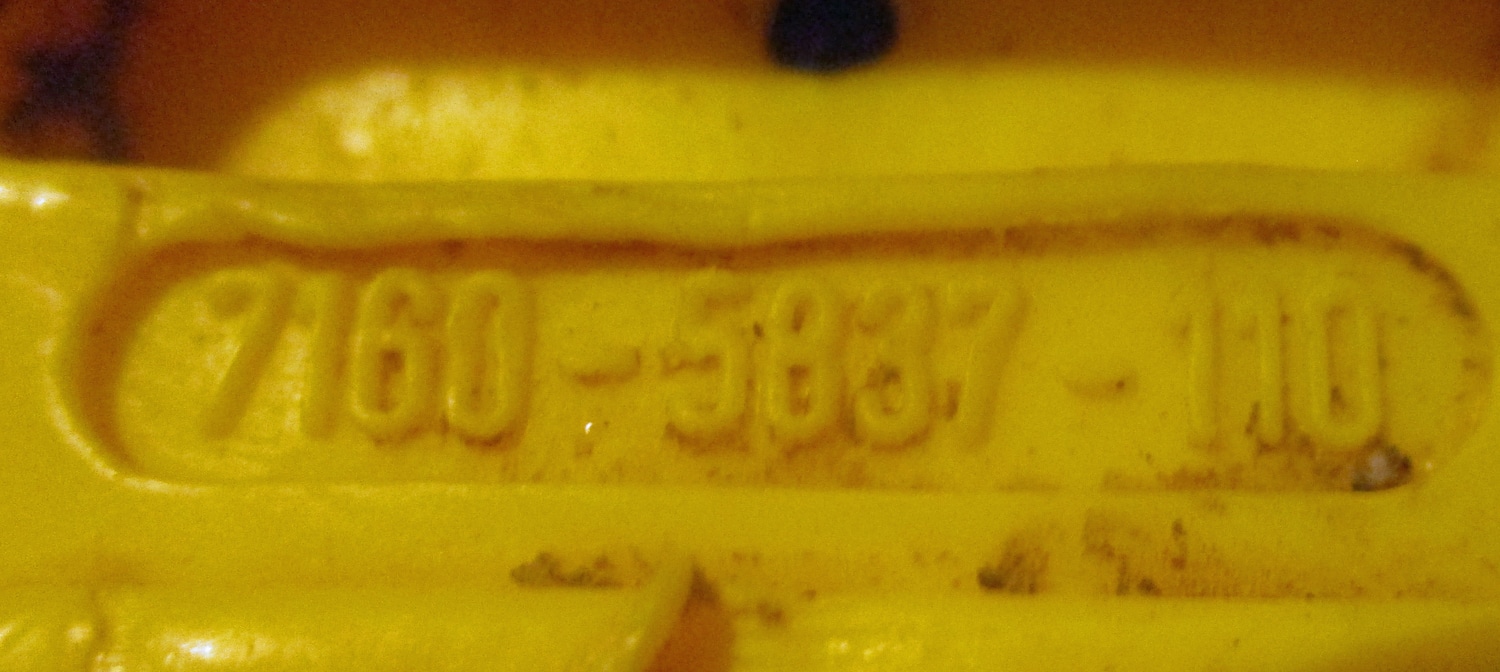Number 1 for Collar ID 4 close up