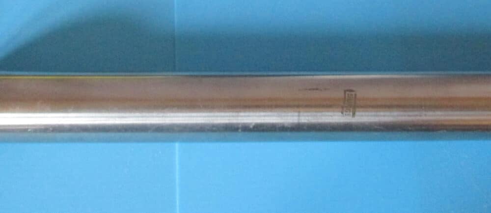 Straight 1 1/2" SS Pipe, Glass x Surge Ferrule, 13 1/2" L