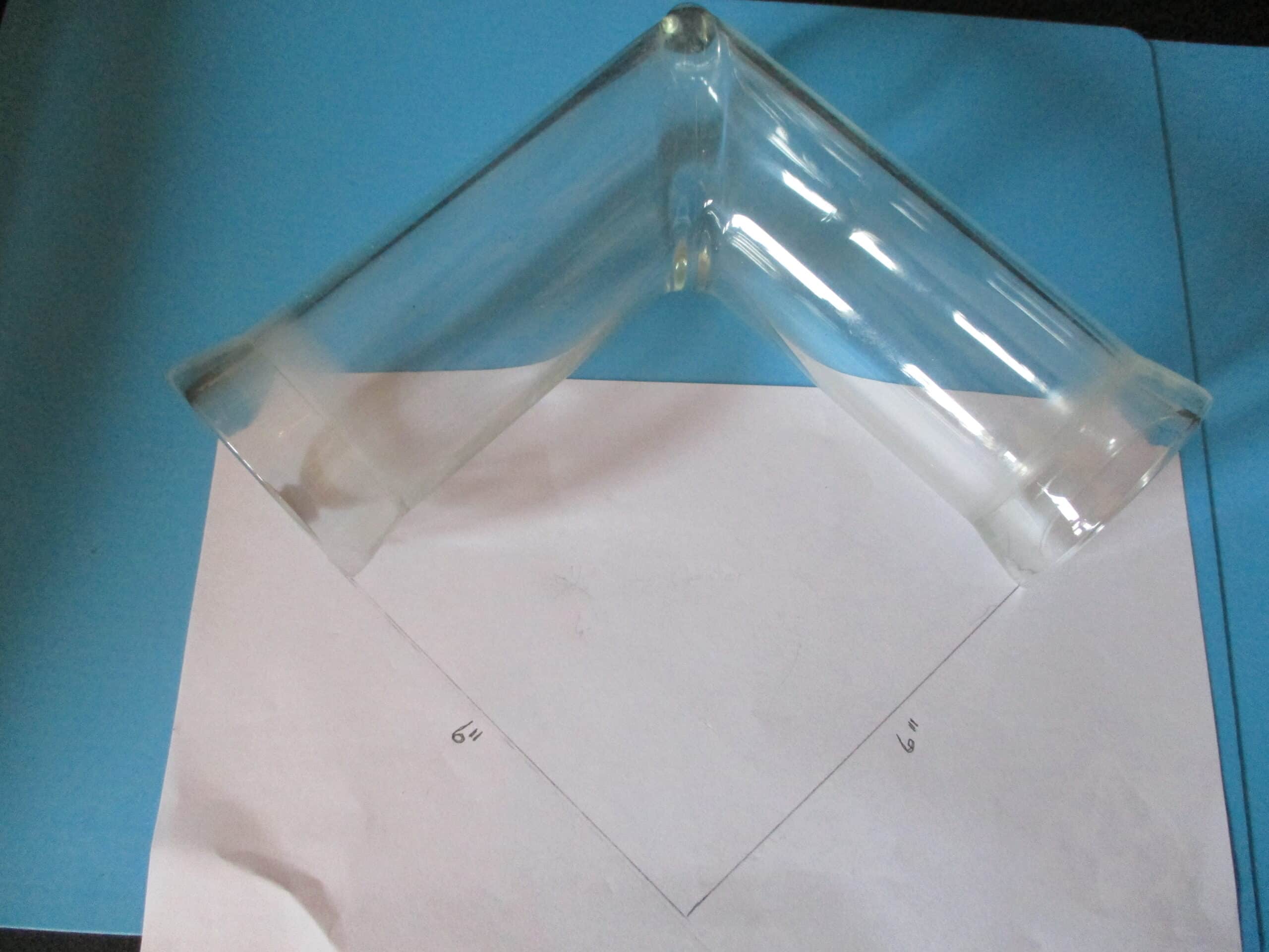 90° 2" glass elbow