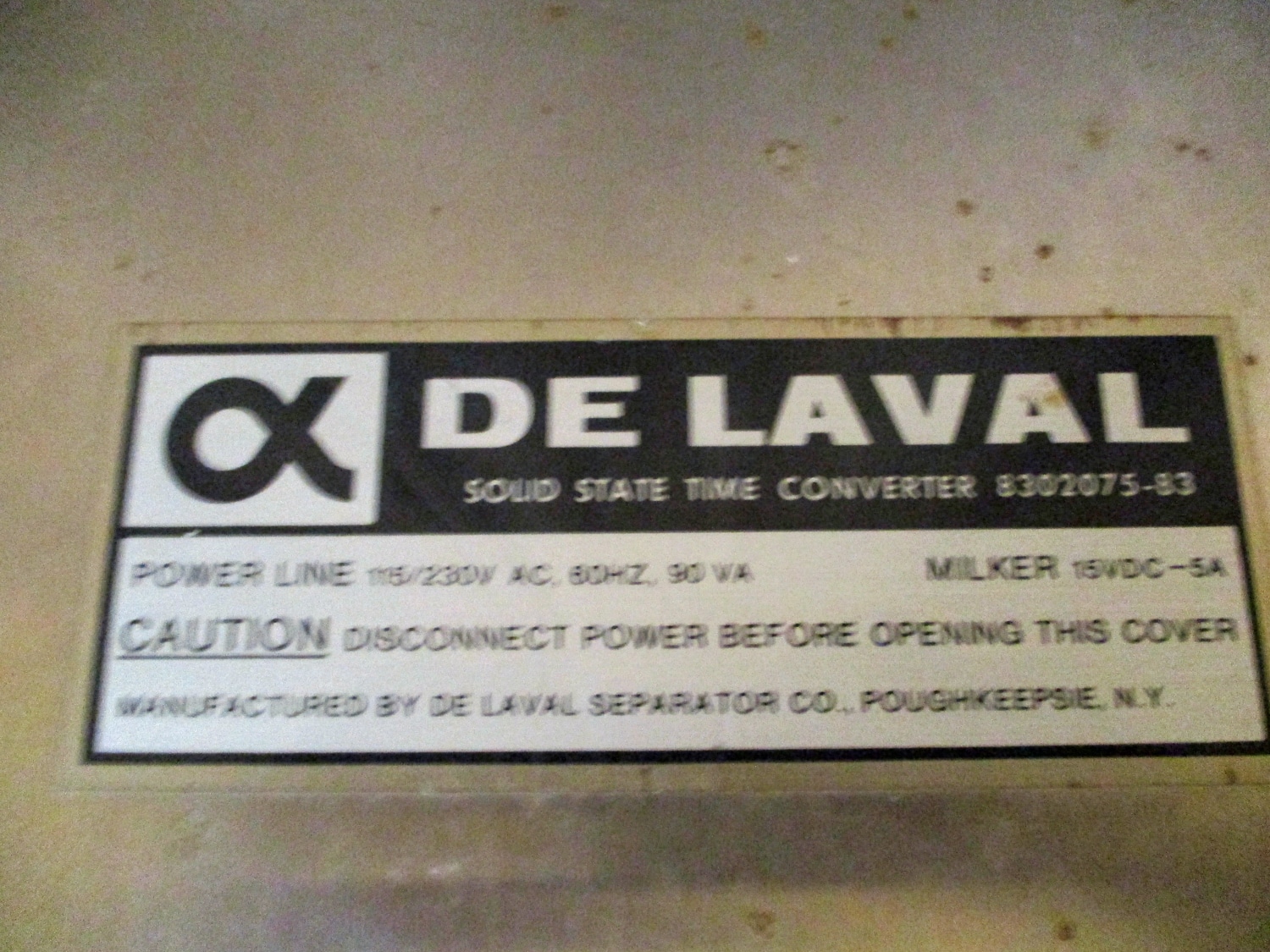 Solid State Time Converter, DeLaval 7 Solid State Time Converter, DeLaval