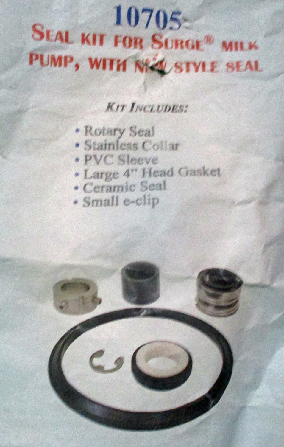Seal Kit for Surge Milk Pump - Updated Style 15 Seal Kit for Surge Milk Pump - Updated Style