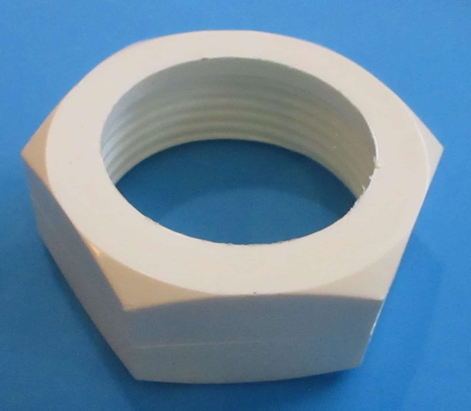 Hex Nut, Plastic, 1 1/2" 3 Hex Nut, Plastic, 1 1/2"
