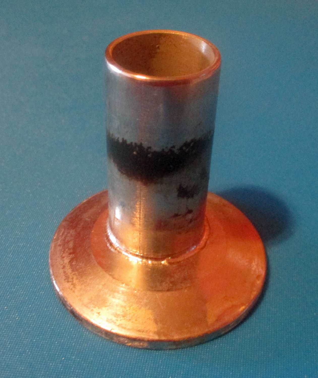 Nipple, Offset w/Tri-Clover Base 1 15/16"OD by 2"H o/all 5 close up