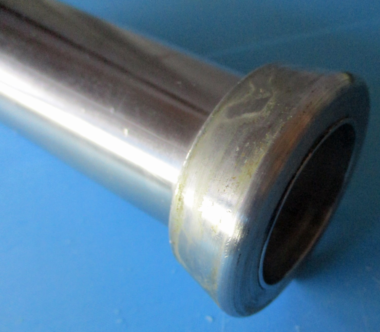 1 1/2" SS Pipe, Glass x Roll on Tri-Clover, 6 1/2" L 6 1 1/2" SS Pipe, Glass x Roll on Tri-Clover, 6 1/2" L