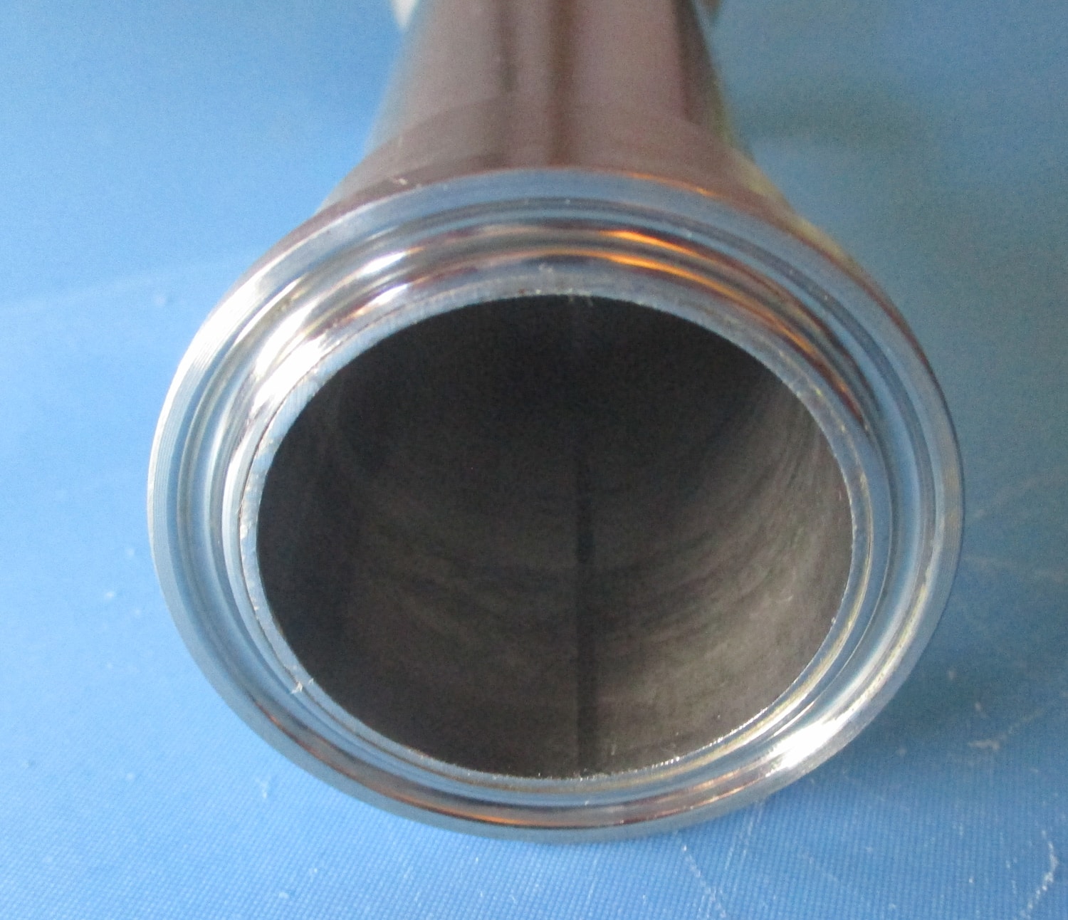 1 1/2" SS Pipe, Glass x Roll on Tri-Clover, 6 1/2" L 4 1 1/2" SS Pipe, Glass x Roll on Tri-Clover, 6 1/2" L - Image 2