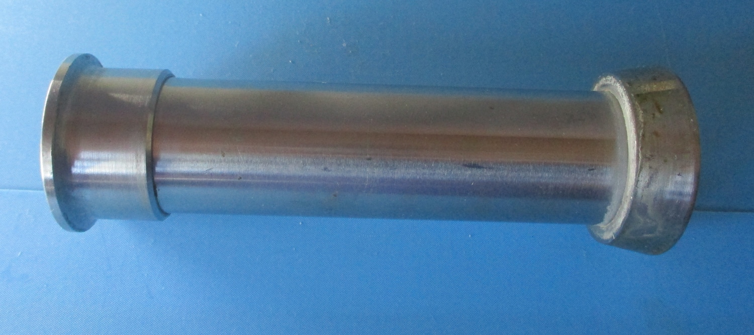 1 1/2" SS Pipe, Glass x Roll on Tri-Clover, 6 1/2" L