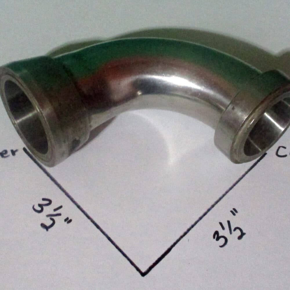 1 1/2&Quot; 90° Elbow, Surge X Glass, 6&Quot;L O/All