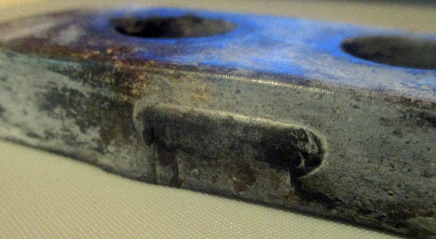 Pad, Milk Valve w/2 Holes for 1 1/4" Pipe 12 close up