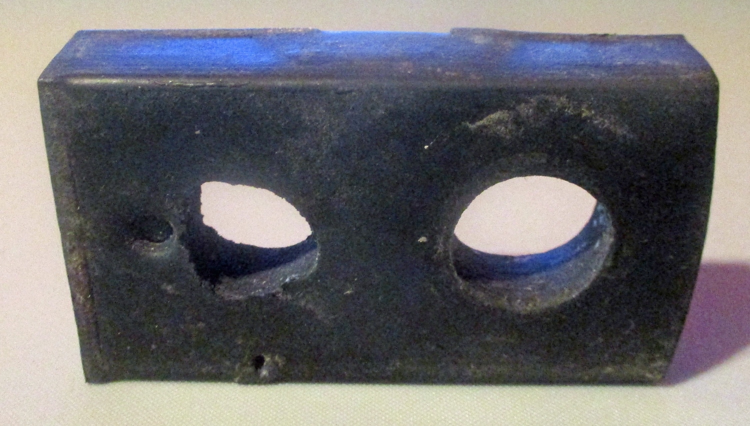 Pad, Milk Valve w/2 Holes for 1 1/4" Pipe 4 close up