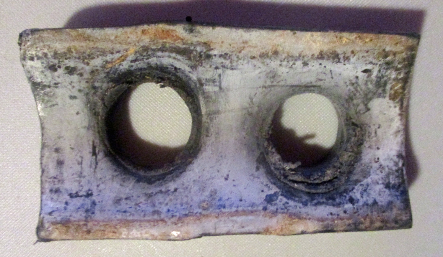Pad, Milk Valve w/2 Holes for 1 1/4" Pipe 8 close up