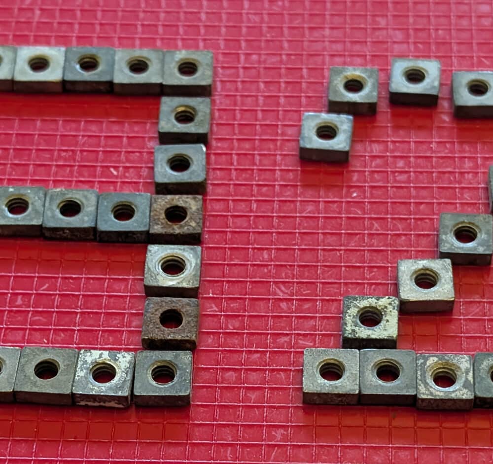 Square Nut, #8-32 THD SZ, Pkg/32