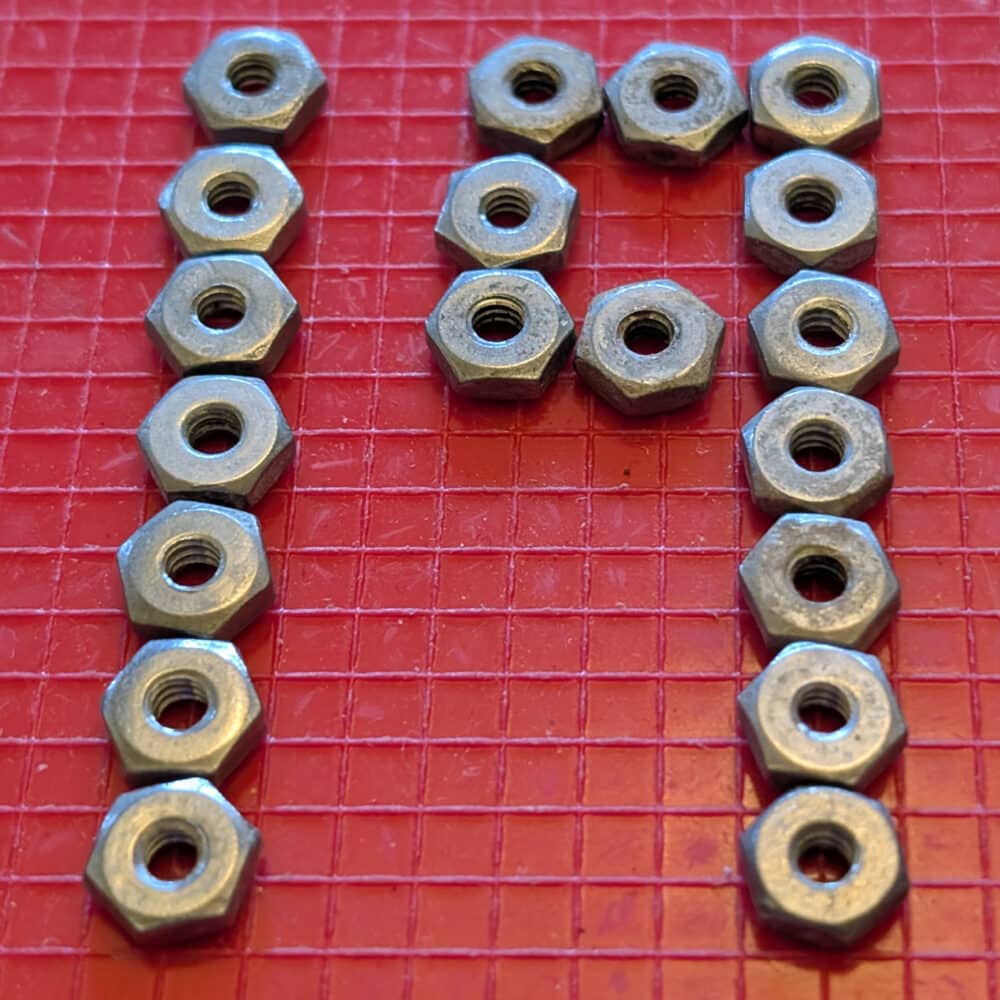 Hex Nut, SS, #6-32 THD SZ, Pkg/19
