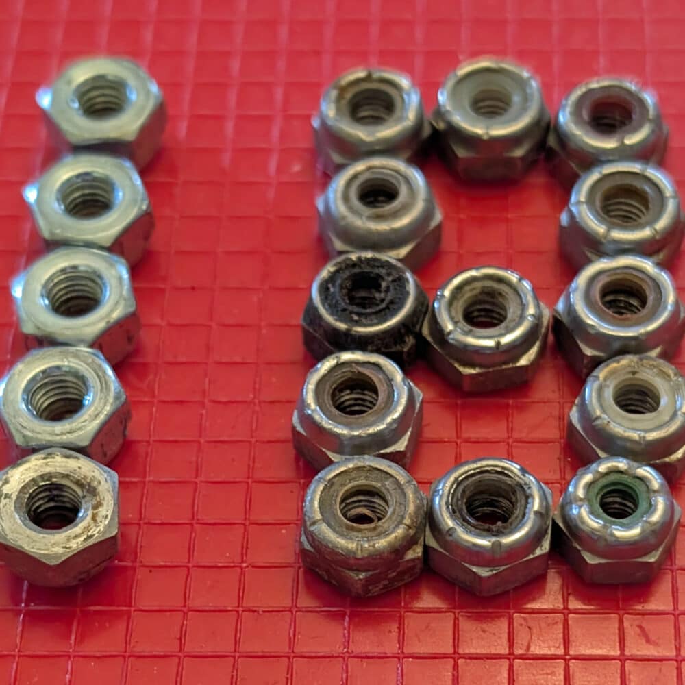 Lock Nut, Mylar, #10-32 THD SZ, Pkg/18