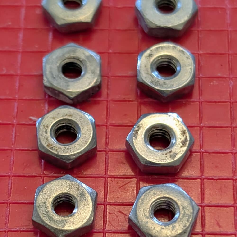 Hex Nut, 1/8"ID, 1/8"H, #6-32 THD SZ, Pkg./8