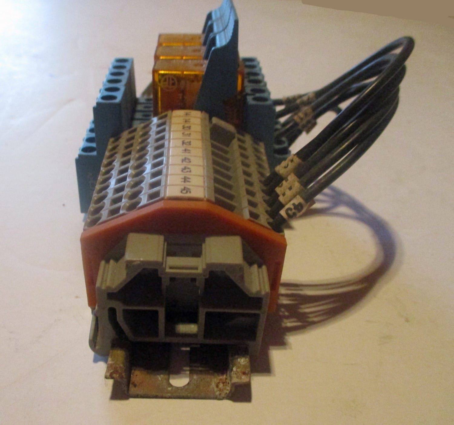 Terminal Block for Navigator w/Din Rail, Spare Parts & 120VAC Relays 7 close up