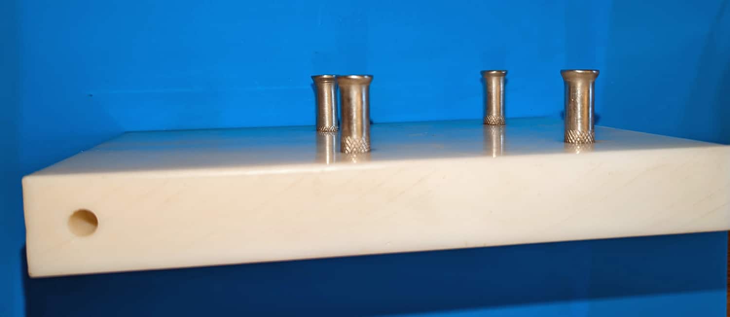 Block Plate, Plastic, 8"L 5 close up