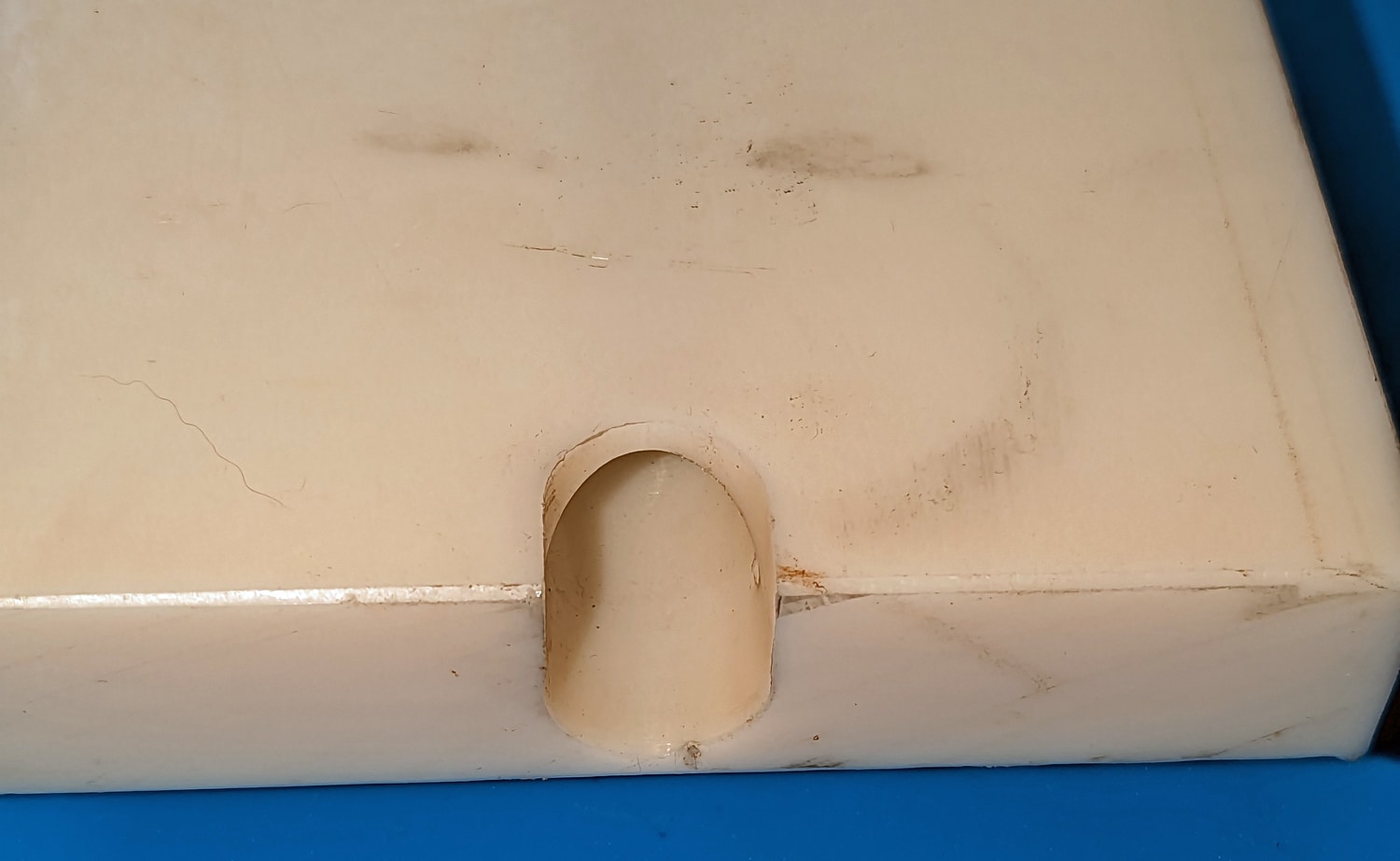 Block Plate, Plastic, 8"L 7 close up