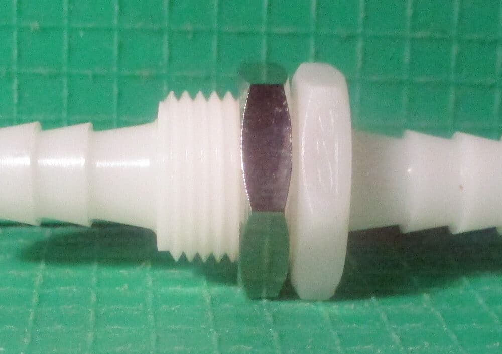 Bulkhead - Double Barbed, 1 13/16"L
