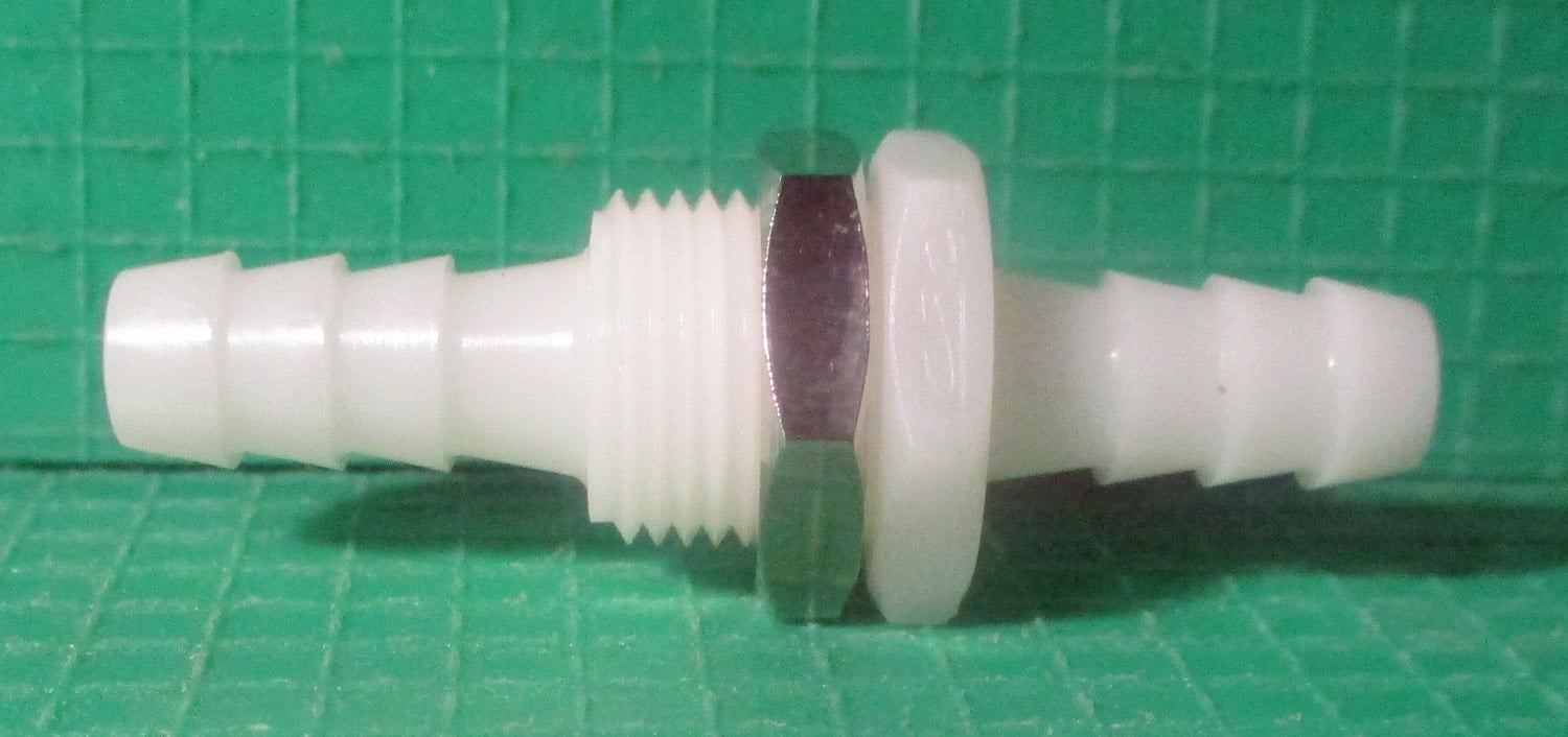 Bulkhead - Double Barbed, 1 13/16"L