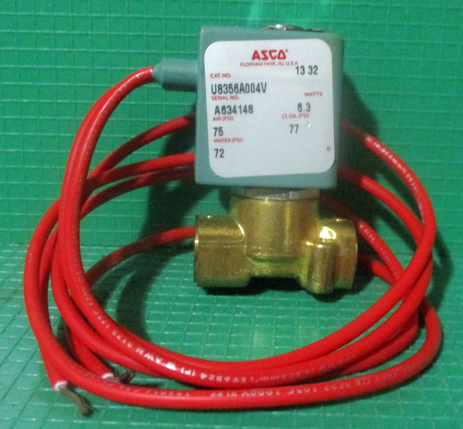 Air Injector Valve, 120Vac/60Hz, 110Vac/50Hz