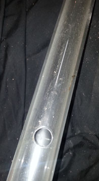Pipe Glass 2", 60"L w/Hole 4 Pipe Glass 2", 60"L w/Hole