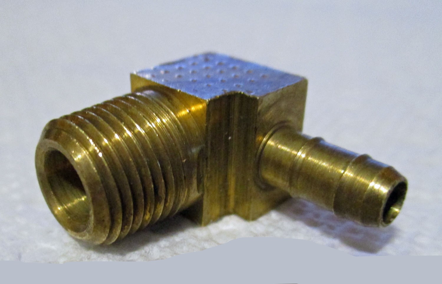 Elbow, Male .125NPT by .25 Barbed 5 Elbow Male by Barbed .125NPT by .25