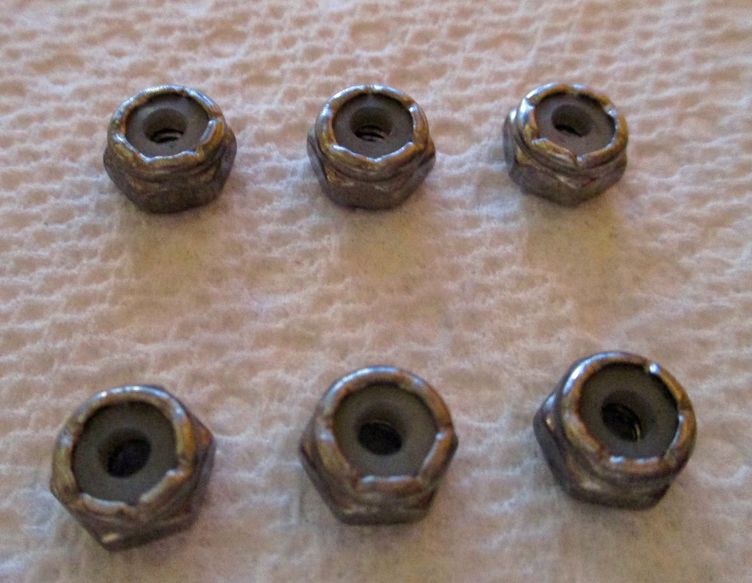 Nut, Mylar, #6-32 THD SZ, Pkg./6 4 Nut w/Insert 5/16"W Stainless Steel Pkg of 6