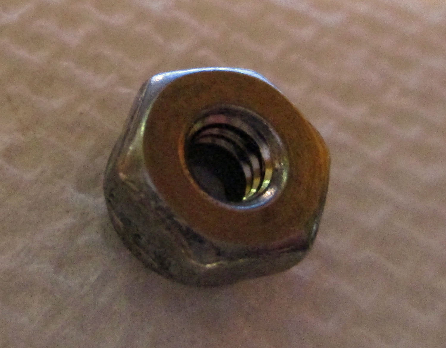 Nut, Mylar, #6-32 THD SZ, Pkg./6 7 Nut w/Insert 5/16"W Stainless Steel Pkg of 6