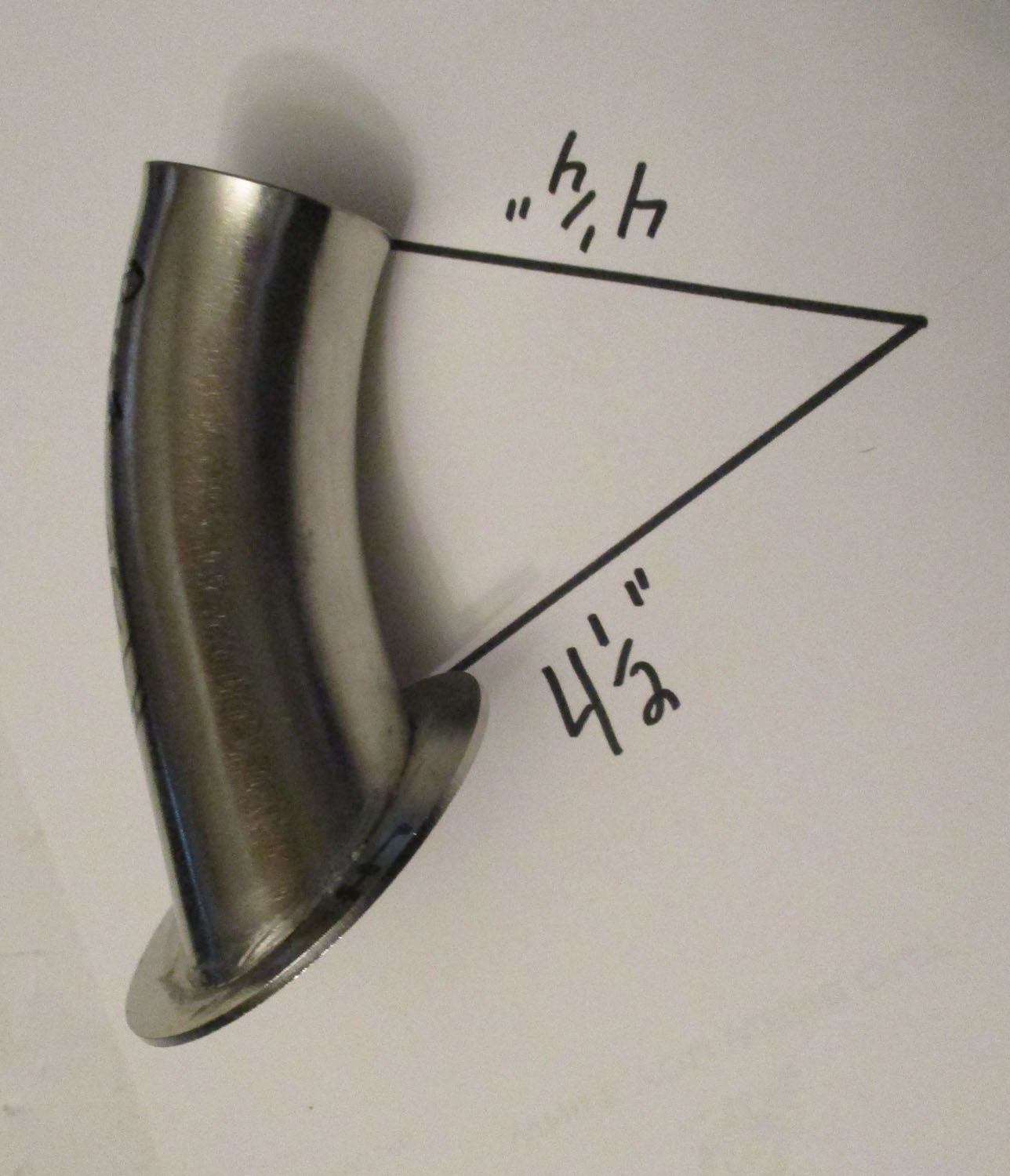 Elbow, 1 5/8" Thru Curb, LH 6 Elbow 1 5/8" Thru Curb LH