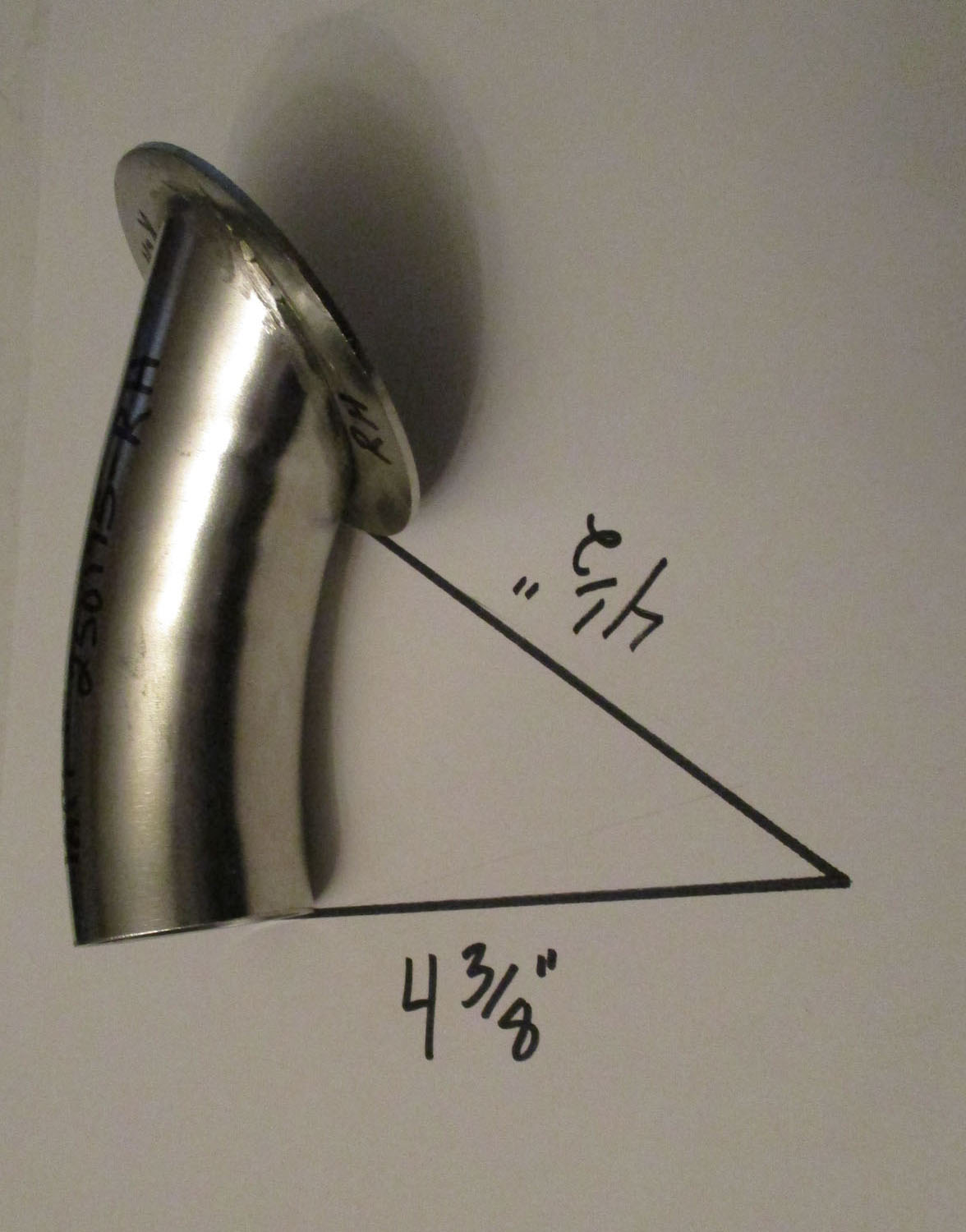 Elbow, 1 5/8" Thru Curb, RH 6 Elbow 1 5/8" Thru Curb RH