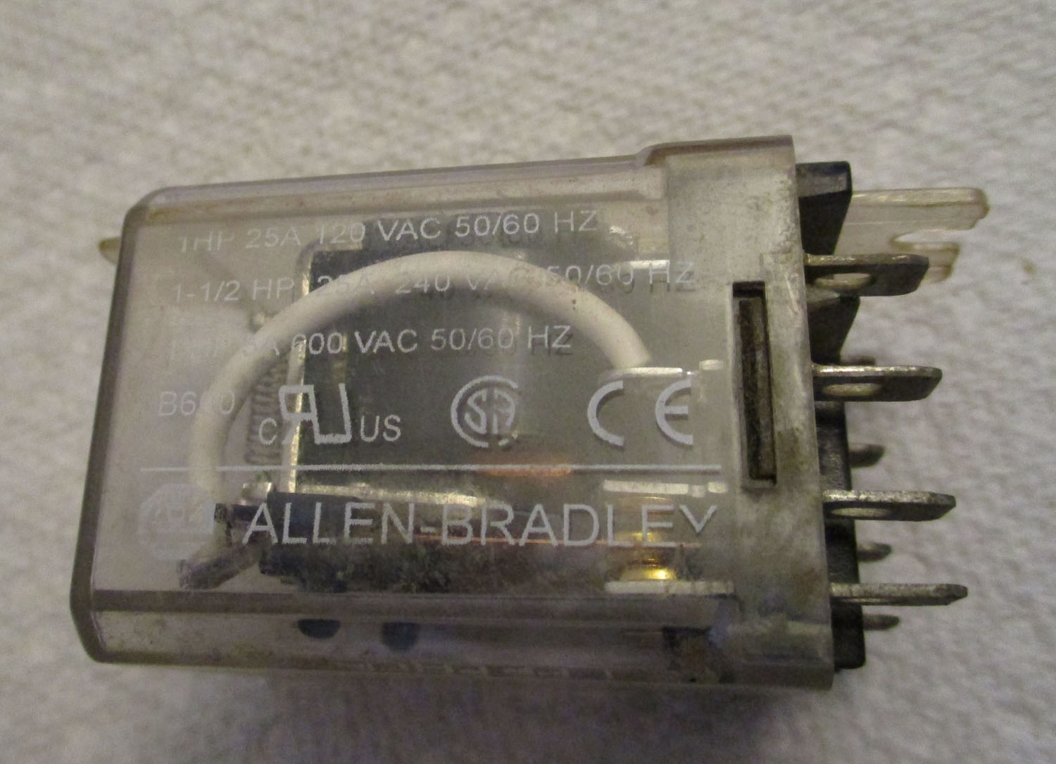 Relay 120-600Vac 25-5Amp 1-1 1/2Hp