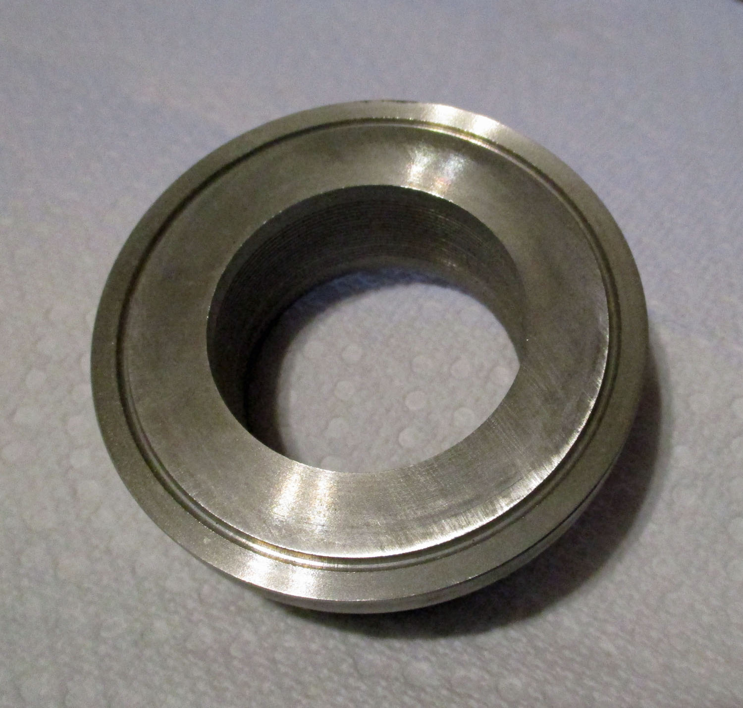 Ferrule, 1 1/2" SS for Glass 5 Ferrule Glass 2 3/8"OD-2 5/8"OD, 1 1/2"ID