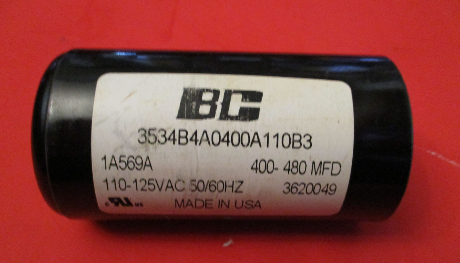 Capacitor Start 400-480µF 110-125VAC 4 Capacitor Start 400-480µF 110-125VAC