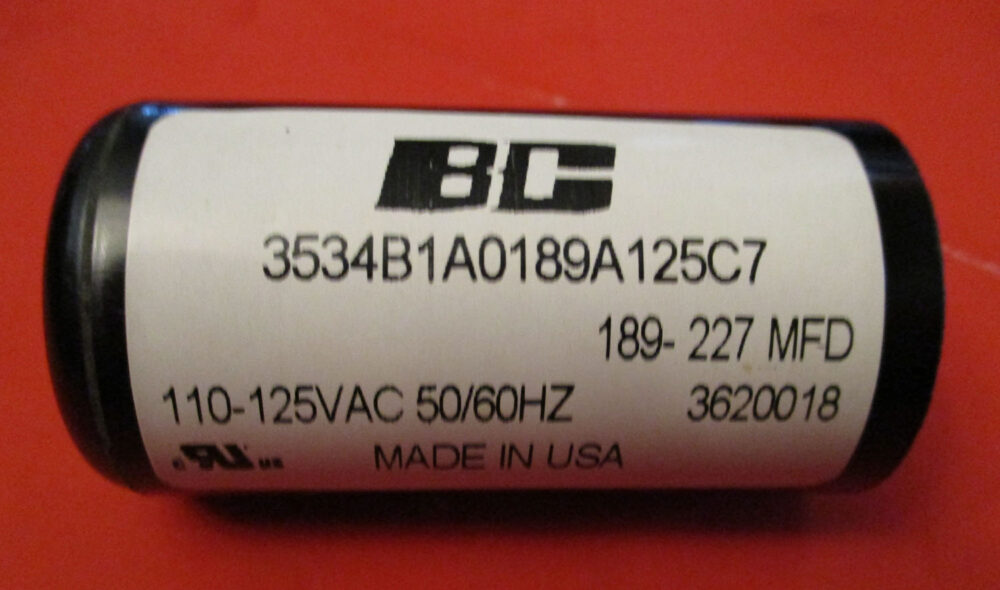 Capacitor Start 189-277Μf 110-125Vac