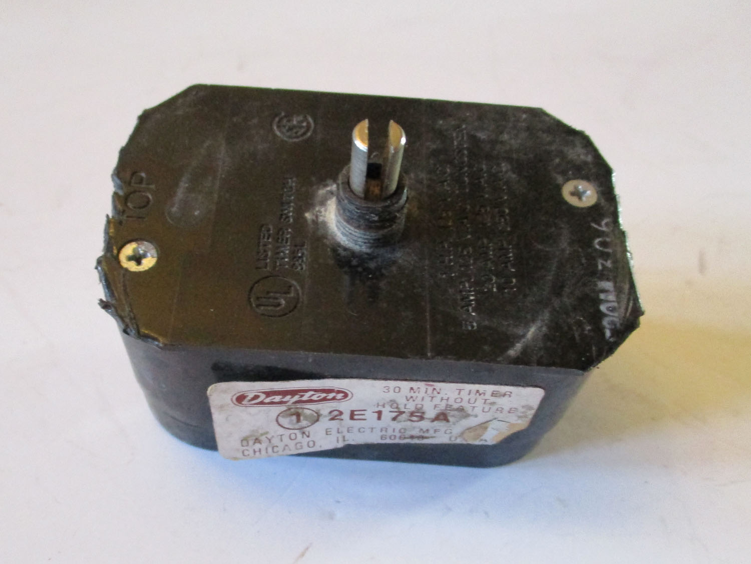 Timer 30 Min w/out Hold Feature 125/250 Volts 5 Timer 30 Min w/out Hold Feature 125/250 Volts