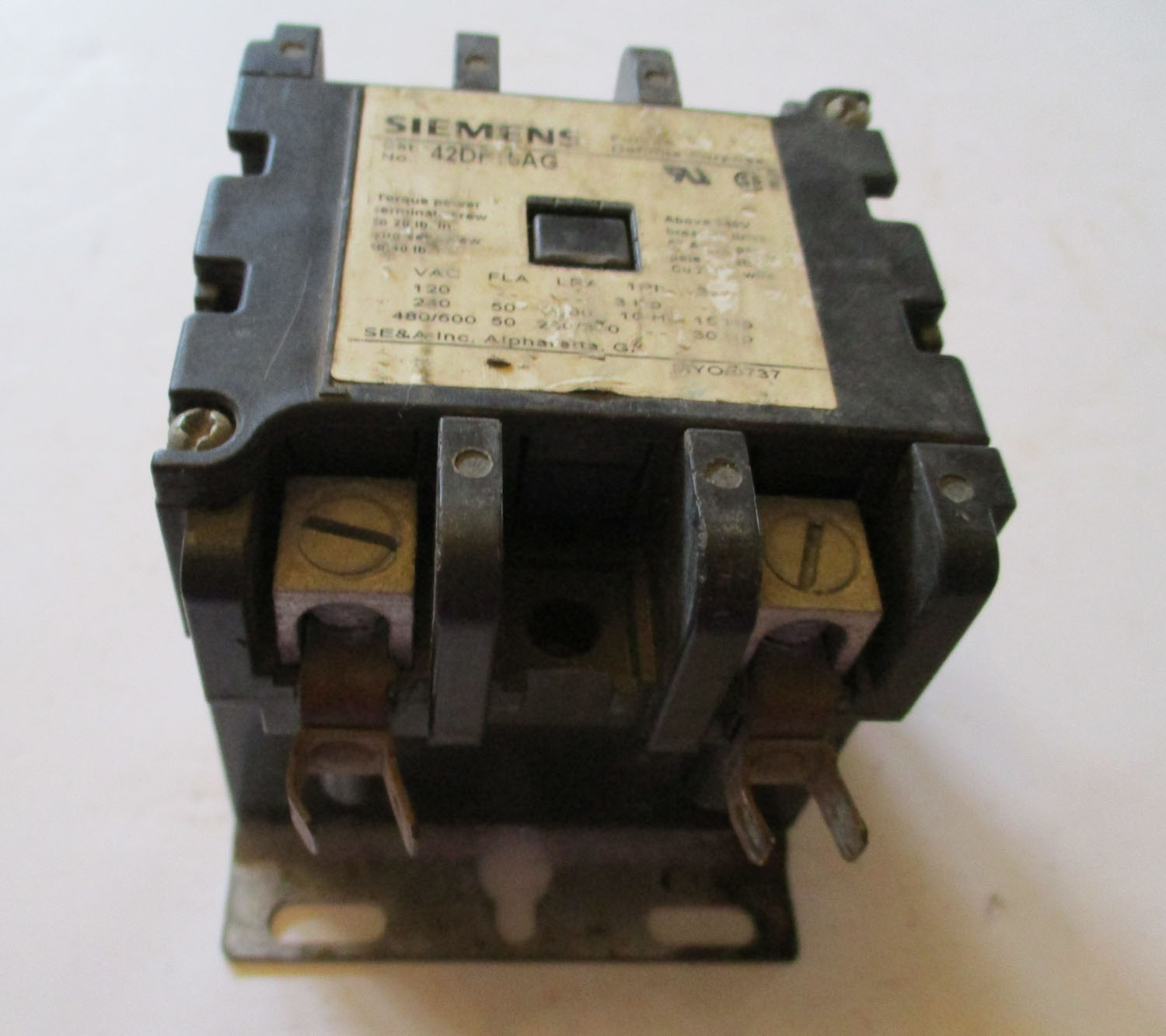 Contactor 2 Pole 120-600VAC 50FLA 3-30HP 5 Contactor 2 Pole 120-600VAC 50FLA 3-30HP
