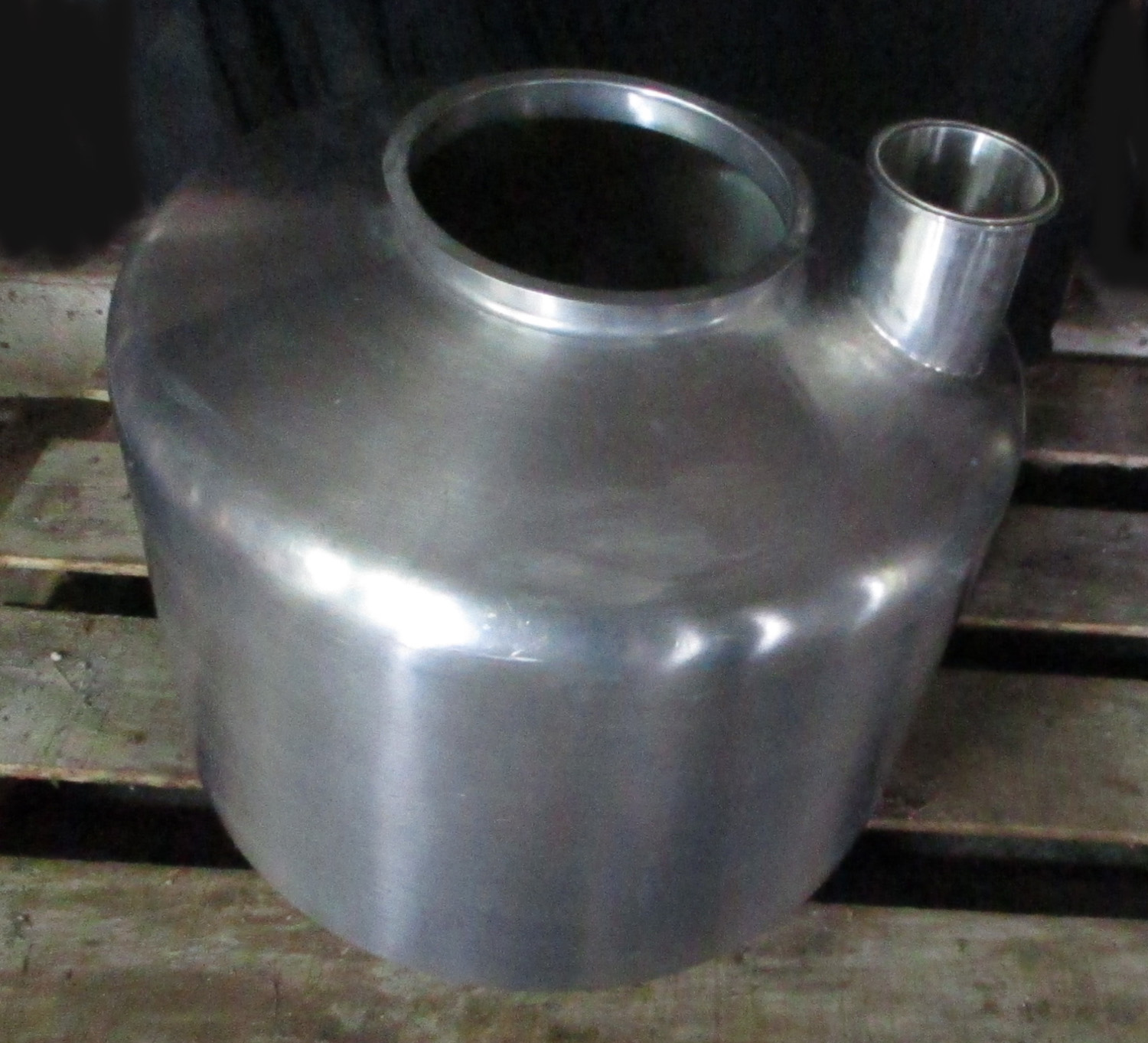 Receiver SS 3" Pipe w/ 60° Offset Inlets-No Lid 9 Receiver SS 3" Pipe w/ 60° Offset Inlets-No Lid
