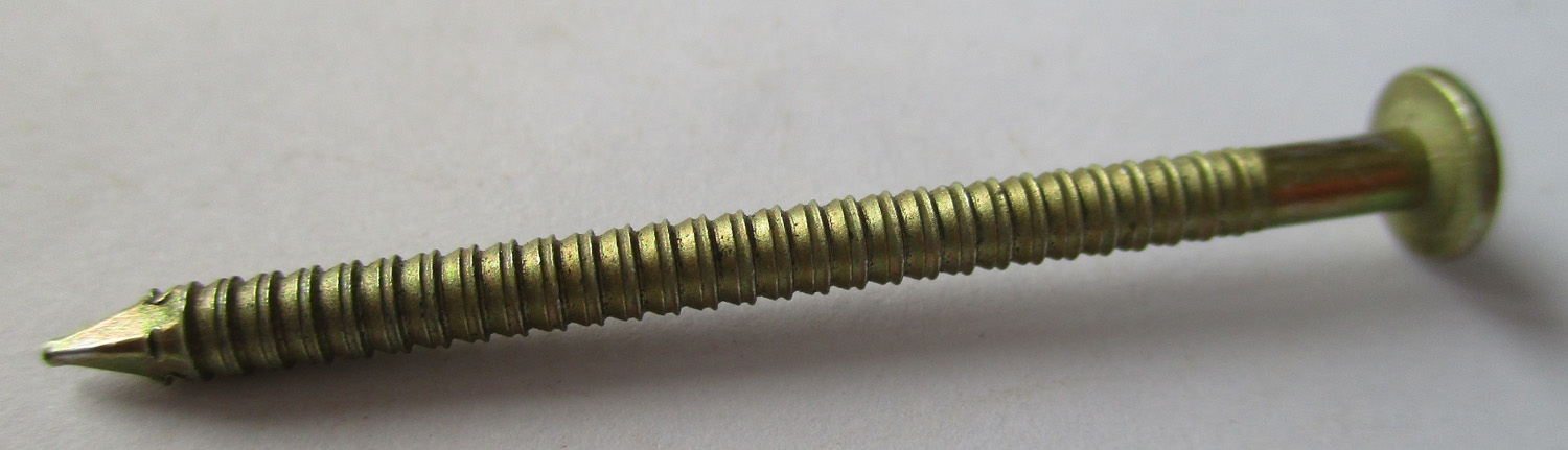 Nail, Ring Shank, 1 5/8"L 1/8"OD, Pkg./2 4 Nail, Ring Shank, 1 5/8"L 1/8"OD, Pkg./2