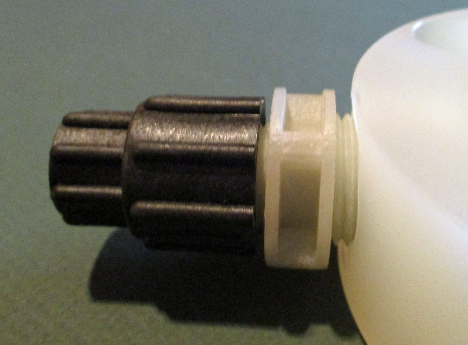 Head for Motorized Chemical Pump w/Connectors 6 Head, Ivory, Polypropylene 3 3/8"OD