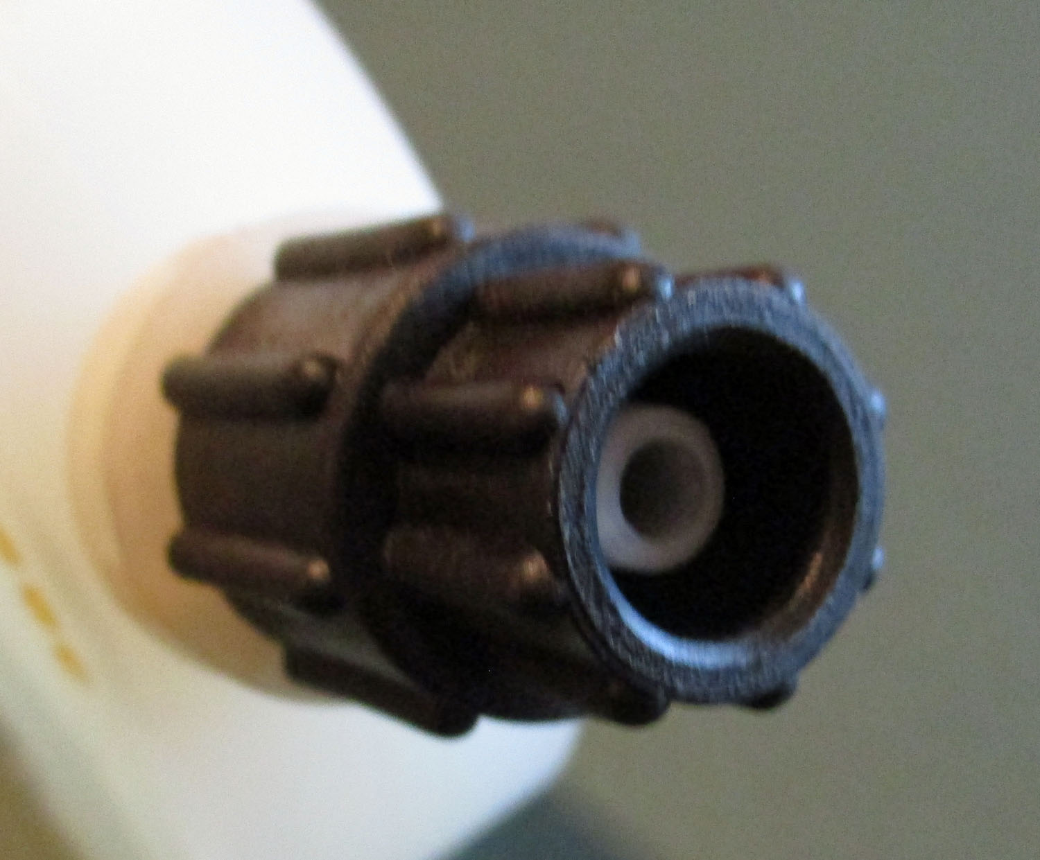 Head for Motorized Chemical Pump w/Connectors 7 Head, Ivory, Polypropylene 3 3/8"OD