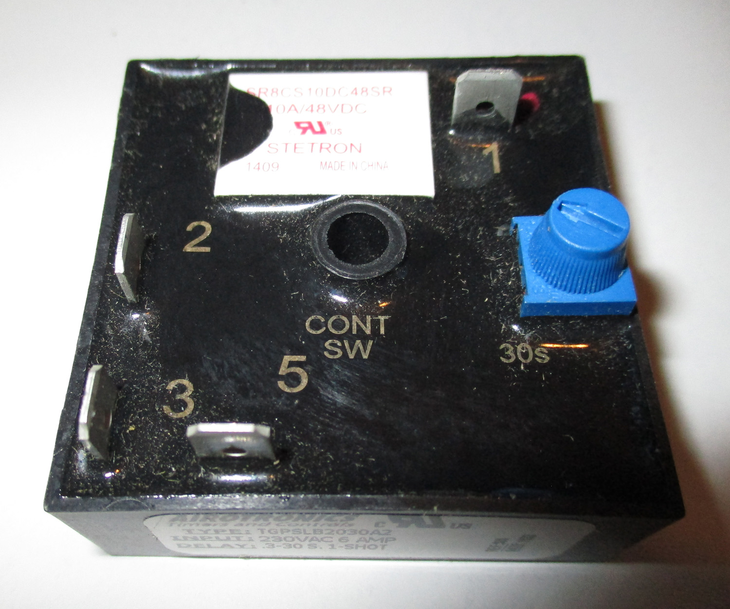 Timer, Air Blow, Input: 230 VAC 6 Amp: Delay: 3-30 S 4 Timer, Air Blow, Input: 230 VAC 6 Amp: Delay: 3-30 S