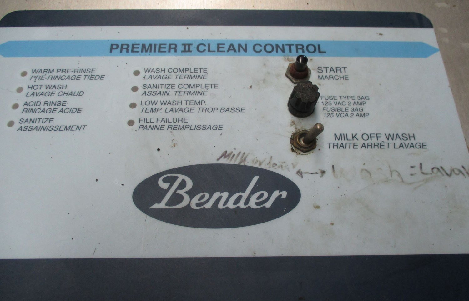 Control, Wash w/ Timer 4 Wash Control w/ Timer